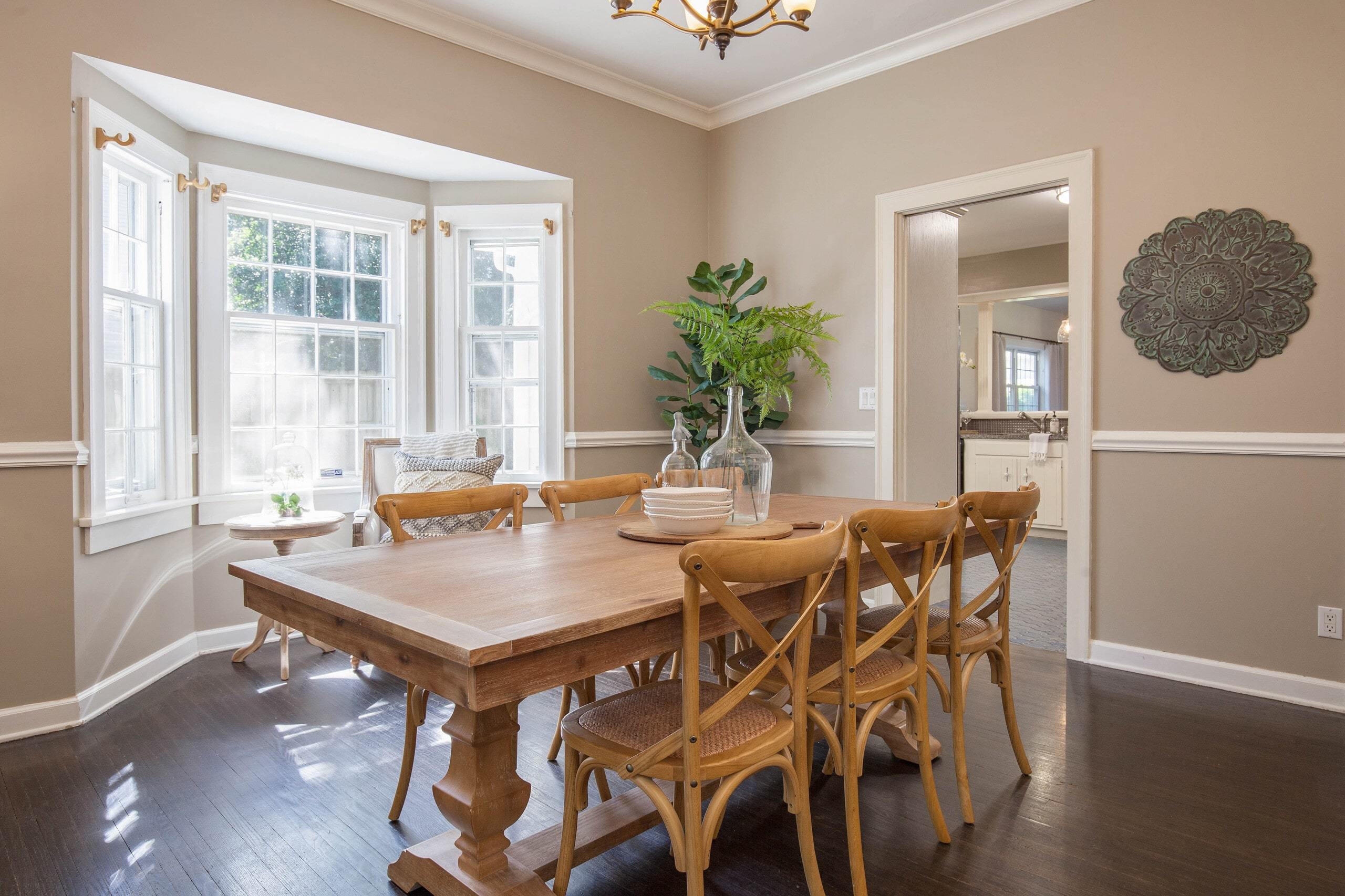 Living room staged by Brinkoetter Realtors, typical of Warrensburg, IL